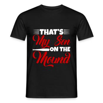C’est mon fils sur le monticule 4 - T-shirt homme - noir - Devant - AI Model Male 178 light (178cm)