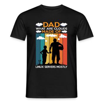 De quoi sont faits les clouds, les serveurs Linux principalement 7 - T-shirt homme - noir - Devant - AI Model Male 178 light (178cm)
