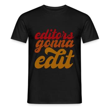 Les éditeurs vont modifier - T-shirt homme - noir - Devant - AI Model Male 178 light (178cm)