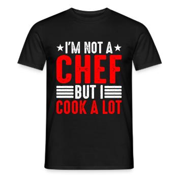 I'm Not A Chef But I Cook A Lot 2 - Männer T-Shirt - Schwarz - Vorne - AI Model Male 178 light (178cm)