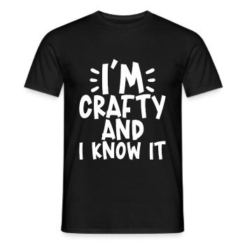 I'm Crafty And I Know It - Männer T-Shirt - Schwarz - Vorne - AI Model Male 178 light (178cm)