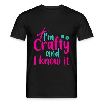 I'm Crafty And I Know It 2 - Männer T-Shirt - Schwarz - Vorne - AI Model Male 178 light (178cm)