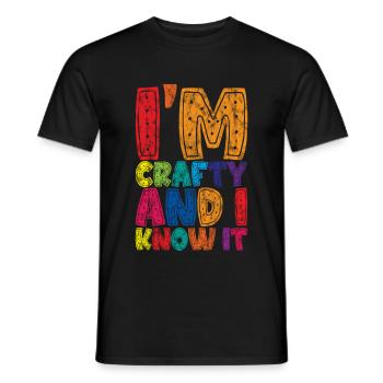 I'm Crafty And I Know It 3 - Männer T-Shirt - Schwarz - Vorne - AI Model Male 178 light (178cm)