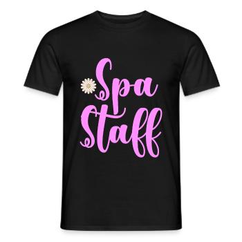 Spa Staff 4 - Men's T-Shirt - black - Front - AI Model Male 178 light (178cm)