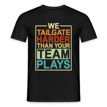 Nous suivons le hayon plus fort que votre équipe ne joue - T-shirt homme - noir - Devant - AI Model Male 178 light (178cm)