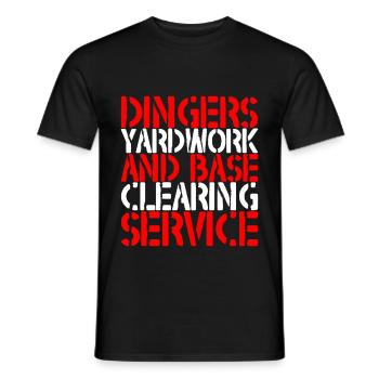Dingers Yardwork And Base Clearing Service 2 - Men's T-Shirt - black - Front - AI Model Male 178 light (178cm)