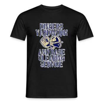Dingers Yardwork And Base Clearing Service 3 - Men's T-Shirt - black - Front - AI Model Male 178 light (178cm)