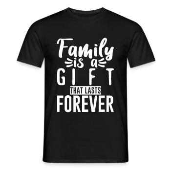 La famille est un cadeau qui dure pour toujours 2 - T-shirt homme - noir - Devant - AI Model Male 178 light (178cm)