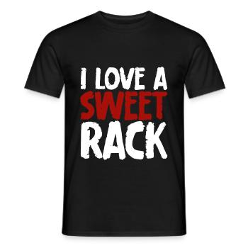 I Love A Sweet Rack - Men's T-Shirt - black - Front - AI Model Male 178 light (178cm)