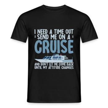 J’ai besoin d’un temps mort, envoyez-moi en croisière 2 - T-shirt homme - noir - Devant - AI Model Male 178 light (178cm)