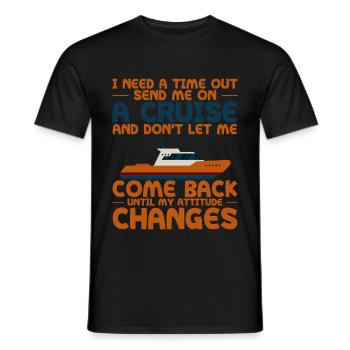 J’ai besoin d’un temps mort, envoyez-moi en croisière 4 - T-shirt homme - noir - Devant - AI Model Male 178 light (178cm)