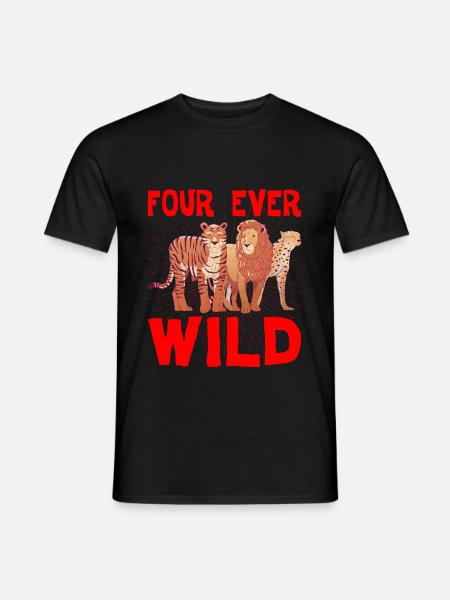 Four Ever Wild 40 - Männer T-Shirt - Schwarz