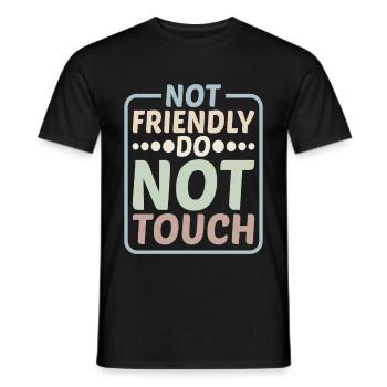 Pas amical, ne touchez pas 10 - T-shirt homme - noir - Devant - AI Model Male 178 light (178cm)