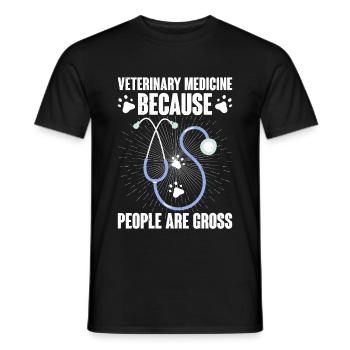 Veterinary Medicine Because People Are Gross 4 - Männer T-Shirt - Schwarz - Vorne - AI Model Male 178 light (178cm)