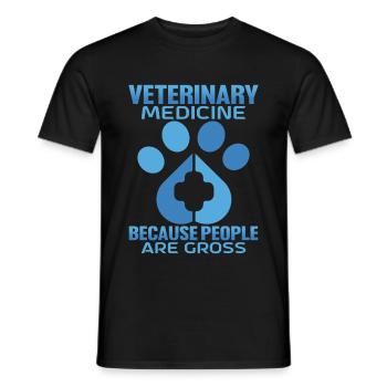 Veterinary Medicine Because People Are Gross 5 - Men's T-Shirt - black - Front - AI Model Male 178 light (178cm)