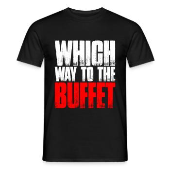 Quel chemin vers le buffet 20 - T-shirt homme - noir - Devant - AI Model Male 178 light (178cm)