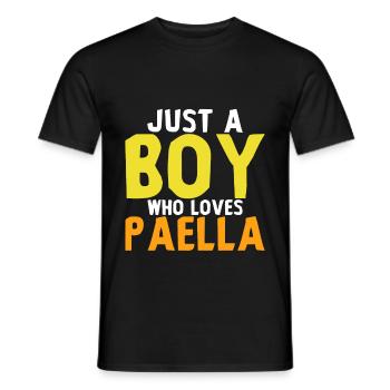 Just A Boy Who Loves Paella - Men's T-Shirt - black - Front - AI Model Male 178 light (178cm)