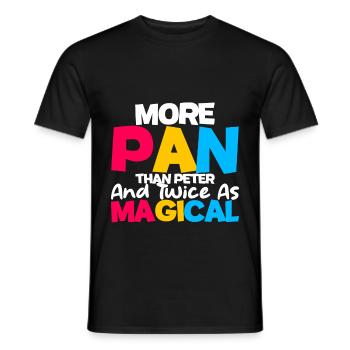 More Pan Than Peter And Twice As Magical 4 - Männer T-Shirt - Schwarz - Vorne - AI Model Male 178 light (178cm)
