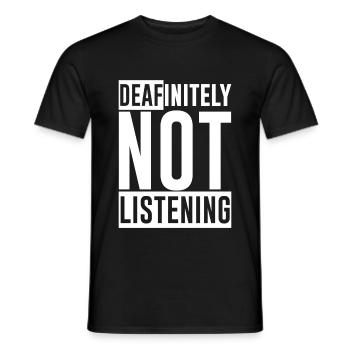Ne pas écouter définitivement 2 - T-shirt homme - noir - Devant - AI Model Male 178 light (178cm)