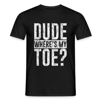 Mec où est mon orteil 3 - T-shirt homme - noir - Devant - AI Model Male 178 light (178cm)