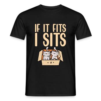 Als het past, zit ik 4 - Heren T-shirt - zwart - Voor - AI Model Male 178 light (178cm)