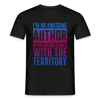 Je suis un auteur Être bizarre vient avec Territoire 3 - T-shirt homme - noir - Devant - AI Model Male 178 light (178cm)