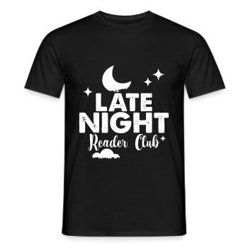 Late Night Reader Club 4 - Men's T-Shirt - black - Front - AI Model Male 178 light (178cm)