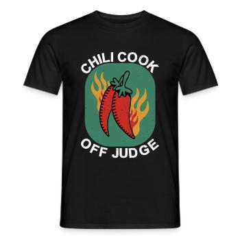 Chili Cook Off Judge 20 - Men's T-Shirt - black - Front - AI Model Male 178 light (178cm)