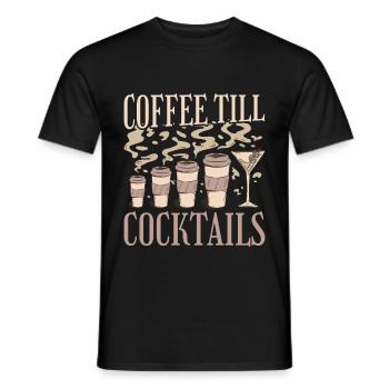 Coffee till Cocktails 8 - Männer T-Shirt - Schwarz - Vorne - AI Model Male 178 light (178cm)