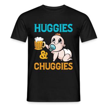 Huggies ' Chuggies 24 - T-shirt homme - noir - Devant - AI Model Male 178 light (178cm)