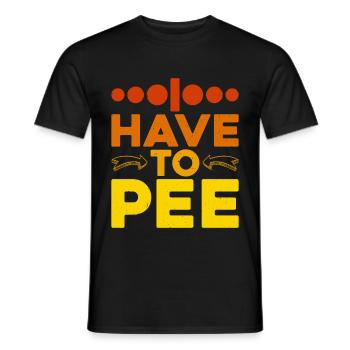 I Have To Pee 20 - Men's T-Shirt - black - Front - AI Model Male 178 light (178cm)