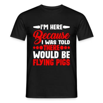 On m’a dit qu’il y aurait des cochons volants 6 - T-shirt homme - noir - Devant - AI Model Male 178 light (178cm)