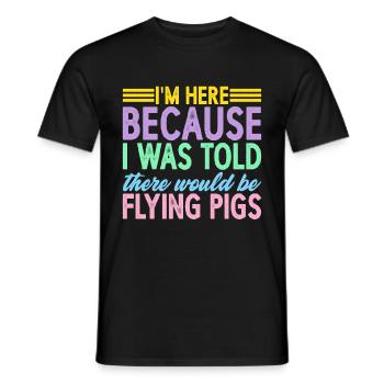 On m’a dit qu’il y aurait des cochons volants 7 - T-shirt homme - noir - Devant - AI Model Male 178 light (178cm)