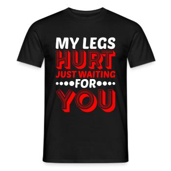 Mes jambes me font mal juste en attendant toi 14 - T-shirt homme - noir - Devant - AI Model Male 178 light (178cm)