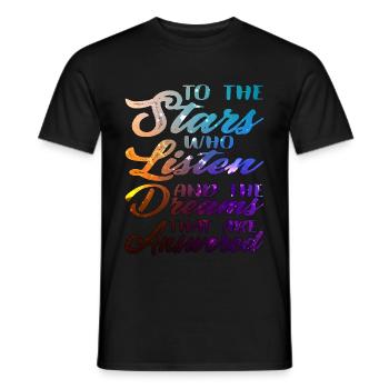 The Stars Who Listen The Dreams That Are Answered4 - Men's T-Shirt - black - Front - AI Model Male 178 light (178cm)