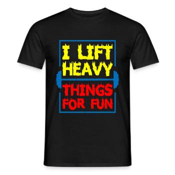 Je soulève des choses lourdes pour le plaisir 9 - T-shirt homme - noir - Devant - AI Model Male 178 light (178cm)