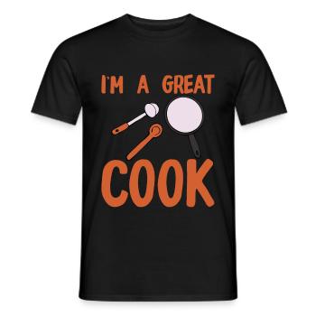 I'm A Great Cook 4 - Men's T-Shirt - black - Front - AI Model Male 178 light (178cm)
