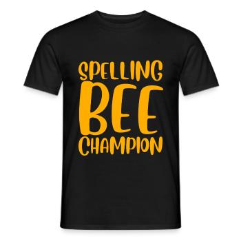 Spelling Bee Champ - Men's T-Shirt - black - Front - AI Model Male 178 light (178cm)