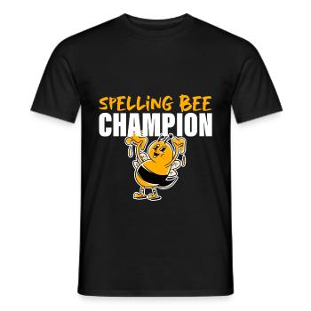 Orthographe Bee Champ 4 - T-shirt homme - noir - Devant - AI Model Male 178 light (178cm)