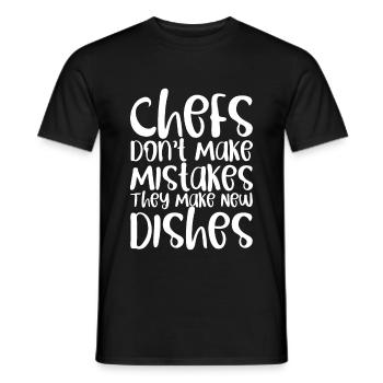 Chefs Don't Make Mistakes, They Make New Dishes 4 - Männer T-Shirt - Schwarz - Vorne - AI Model Male 178 light (178cm)
