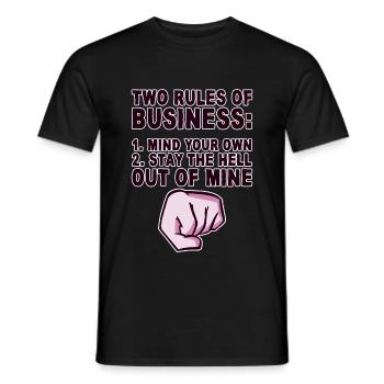 Deux règles d’affaires, occupez-vous des vôtres 4 - T-shirt homme - noir - Devant - AI Model Male 178 light (178cm)