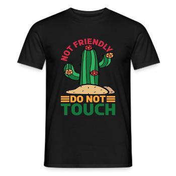 Pas amical, ne touchez pas 13 - T-shirt homme - noir - Devant - AI Model Male 178 light (178cm)