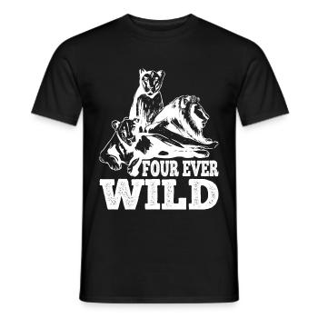 Four Ever Wild 45 - Männer T-Shirt - Schwarz - Vorne - AI Model Male 178 light (178cm)