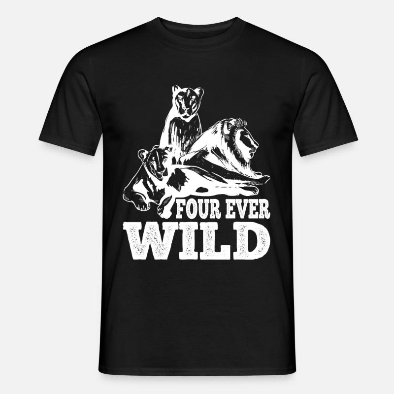 Four Ever Wild 45 - Männer T-Shirt - Schwarz