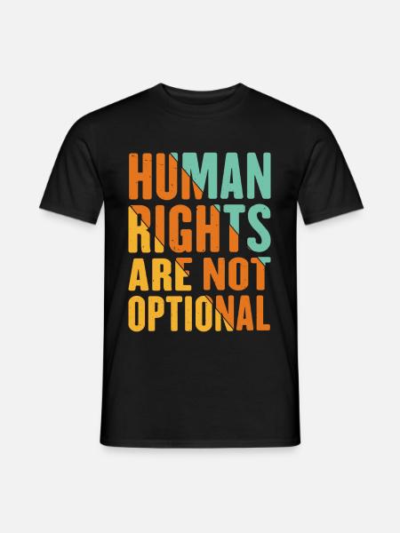 Human Rights Are Not Optional 10 - Männer T-Shirt - Schwarz