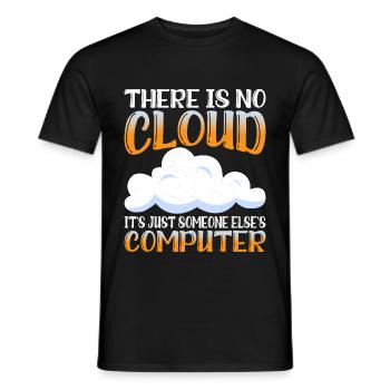 There Is No Cloud, It's Just Someone's Computer 15 - Men's T-Shirt - black - Front - AI Model Male 178 light (178cm)
