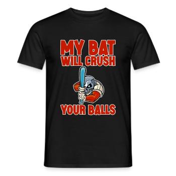 Ma chauve-souris écrasera vos balles 2 - T-shirt homme - noir - Devant - AI Model Male 178 light (178cm)