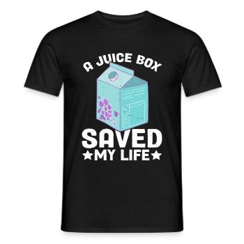 A Juice Box Saved My Life 9 - Men's T-Shirt - black - Front - AI Model Male 178 light (178cm)