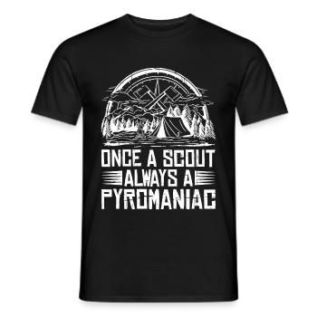 Once A Scout, Always A Pyromaniac 22 - Männer T-Shirt - Schwarz - Vorne - AI Model Male 178 light (178cm)