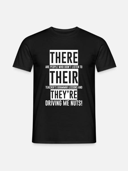 There Their They're - Männer T-Shirt - Schwarz